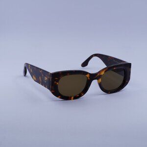 Victoria Beckham VB654S 234 Sunglasses Havana Oval Frame, Brown Lenses
